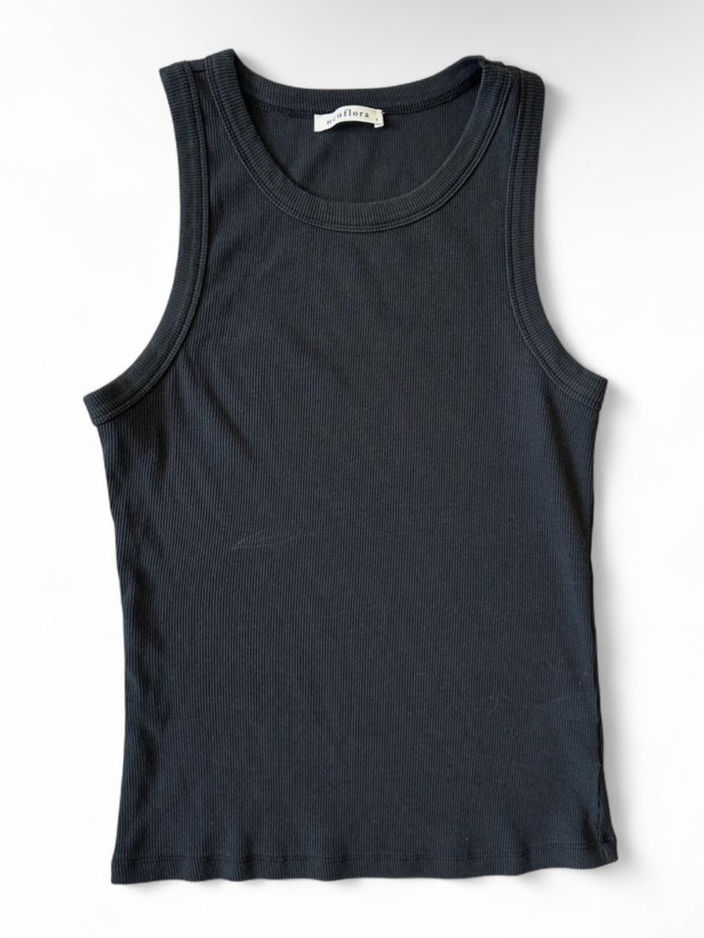 Neuflora Ribbed Black Tank Top Women’s - Size Small